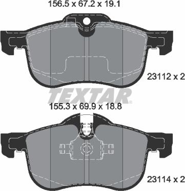 Textar 2311203 - Set placute frana,frana disc aaoparts.ro