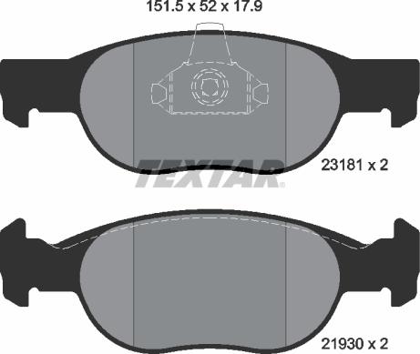 Textar 2318101 - Set placute frana,frana disc aaoparts.ro