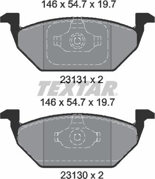 Textar 2313081 - Set placute frana,frana disc aaoparts.ro