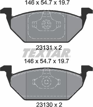 Textar 2313001 - Set placute frana,frana disc aaoparts.ro