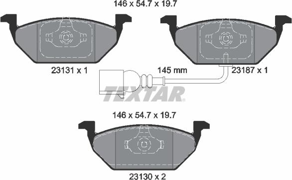 Textar 2313101 - Set placute frana,frana disc aaoparts.ro