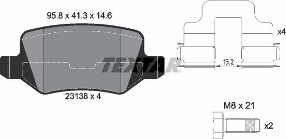 Textar 2313805 - Set placute frana,frana disc aaoparts.ro