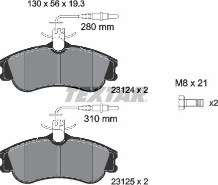 Textar 2312401 - Set placute frana,frana disc aaoparts.ro