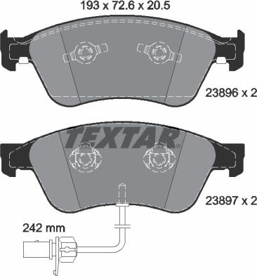 Textar 2389601 - Set placute frana,frana disc aaoparts.ro