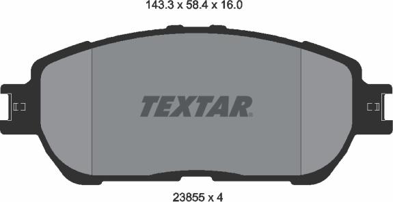 Textar 2385501 - Set placute frana,frana disc aaoparts.ro