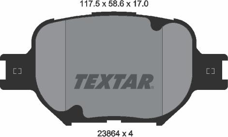 Textar 2386401 - Set placute frana,frana disc aaoparts.ro