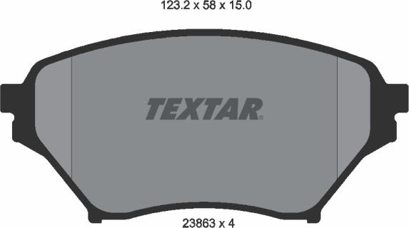 Textar 2386301 - Set placute frana,frana disc aaoparts.ro