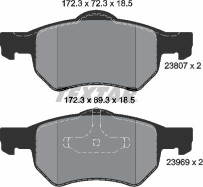 Textar 2380701 - Set placute frana,frana disc aaoparts.ro