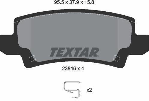 Textar 2381601 - Set placute frana,frana disc aaoparts.ro