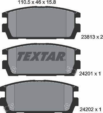 Textar 2381301 - Set placute frana,frana disc aaoparts.ro