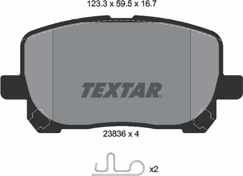 Textar 2383601 - Set placute frana,frana disc aaoparts.ro