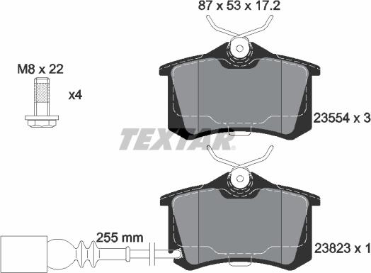 Textar 2382301 - Set placute frana,frana disc aaoparts.ro