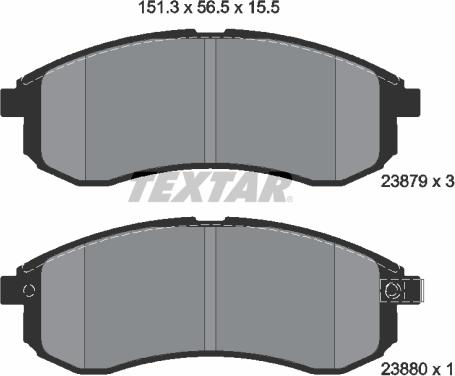 Textar 2387902 - Set placute frana,frana disc aaoparts.ro