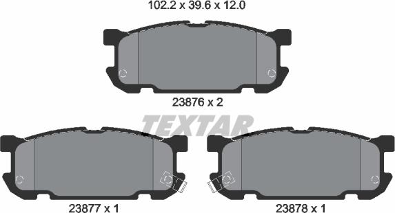 Textar 2387601 - Set placute frana,frana disc aaoparts.ro