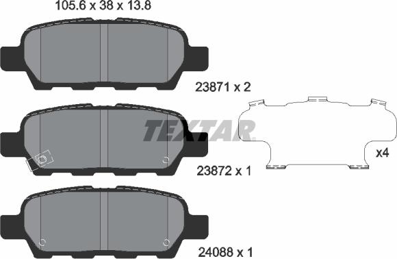 Textar 2387101 - Set placute frana,frana disc aaoparts.ro