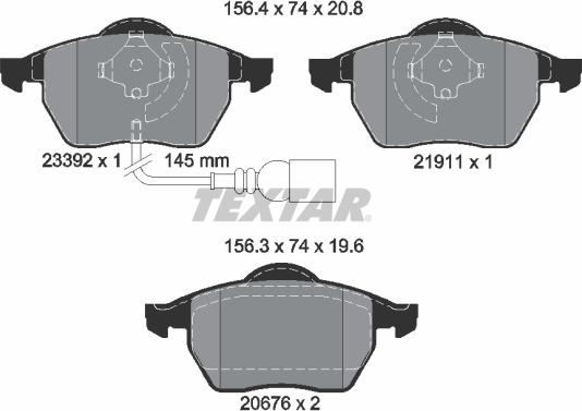 Textar 2339201 - Set placute frana,frana disc aaoparts.ro