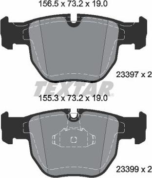 Textar 2339703 - Set placute frana,frana disc aaoparts.ro