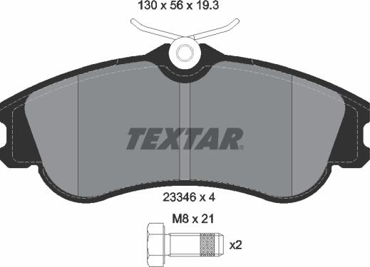 Textar 2334602 - Set placute frana,frana disc aaoparts.ro