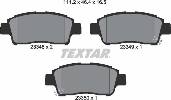 Textar 2334803 - Set placute frana,frana disc aaoparts.ro