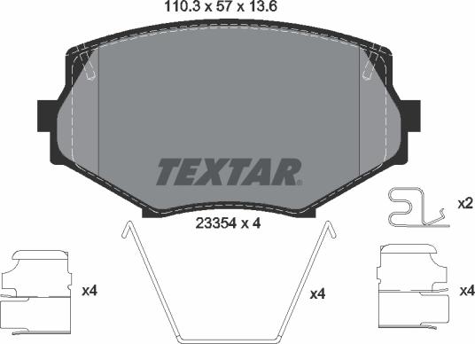 Textar 2335404 - Set placute frana,frana disc aaoparts.ro