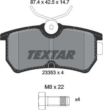 Textar 2335301 - Set placute frana,frana disc aaoparts.ro