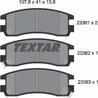 Textar 2336101 - Set placute frana,frana disc aaoparts.ro