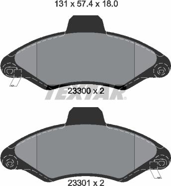 Textar 2330002 - Set placute frana,frana disc aaoparts.ro