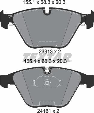 Textar 2331303 - Set placute frana,frana disc aaoparts.ro