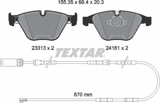 Textar 2331307 - Set placute frana,frana disc aaoparts.ro