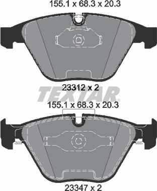 Textar 2331207 - Set placute frana,frana disc aaoparts.ro