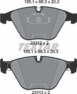 Textar 2331211 - Set placute frana,frana disc aaoparts.ro