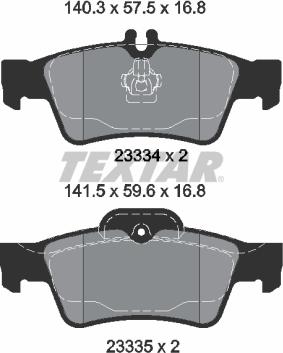 Textar 2333403 - Set placute frana,frana disc aaoparts.ro