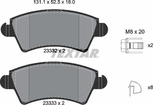 Textar 2333201 - Set placute frana,frana disc aaoparts.ro