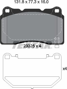 Textar 2332502 - Set placute frana,frana disc aaoparts.ro