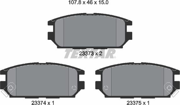 Textar 2337301 - Set placute frana,frana disc aaoparts.ro