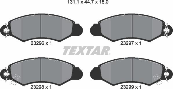 Textar 2329601 - Set placute frana,frana disc aaoparts.ro