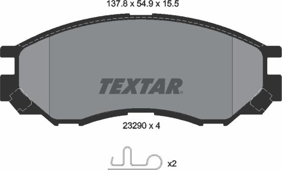 Textar 2329002 - Set placute frana,frana disc aaoparts.ro