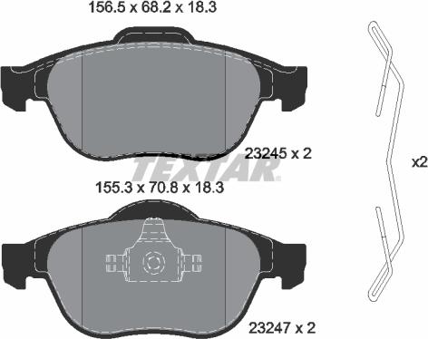 Textar 2324502 - Set placute frana,frana disc aaoparts.ro