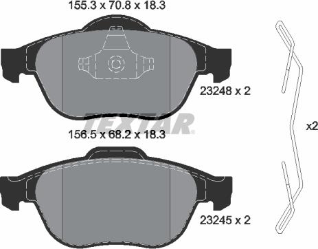 Textar 2324802 - Set placute frana,frana disc aaoparts.ro