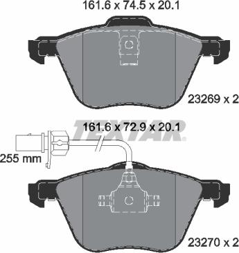 Textar 2326903 - Set placute frana,frana disc aaoparts.ro