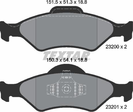 Textar 2320001 - Set placute frana,frana disc aaoparts.ro