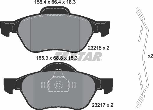 Textar 2321502 - Set placute frana,frana disc aaoparts.ro