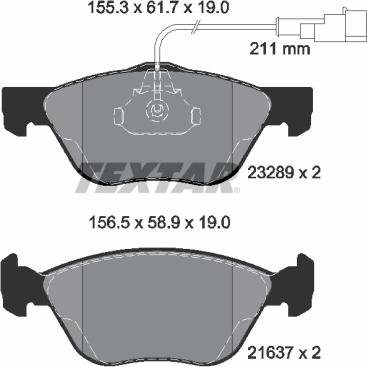 Textar 2328902 - Set placute frana,frana disc aaoparts.ro