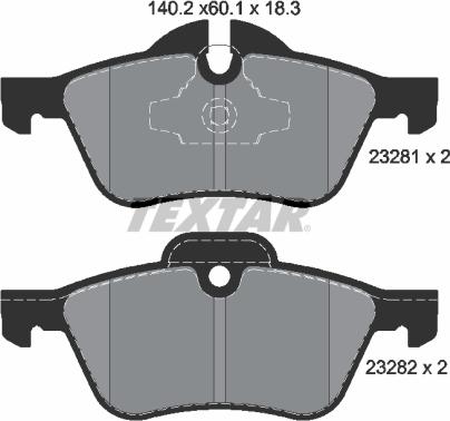 Textar 2328101 - Set placute frana,frana disc aaoparts.ro