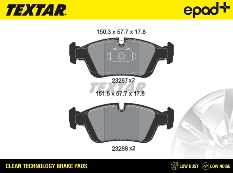 Textar 2328702CP - Set placute frana,frana disc aaoparts.ro
