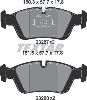 Textar 2328702 - Set placute frana,frana disc aaoparts.ro