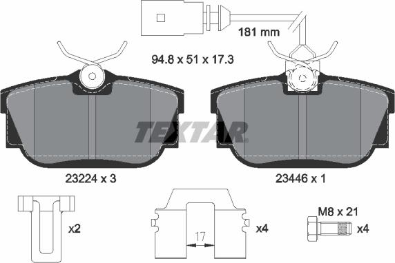 Textar 2322416 - Set placute frana,frana disc aaoparts.ro