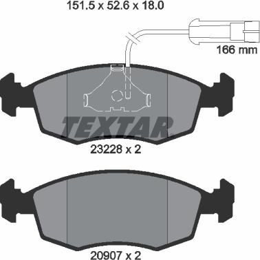 Textar 2322702 - Set placute frana,frana disc aaoparts.ro