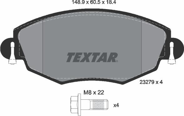 Textar 2327904 - Set placute frana,frana disc aaoparts.ro