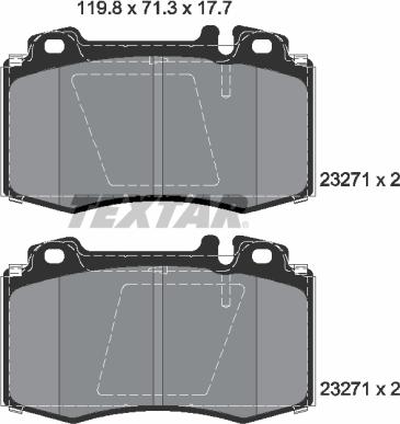 Textar 2327102 - Set placute frana,frana disc aaoparts.ro